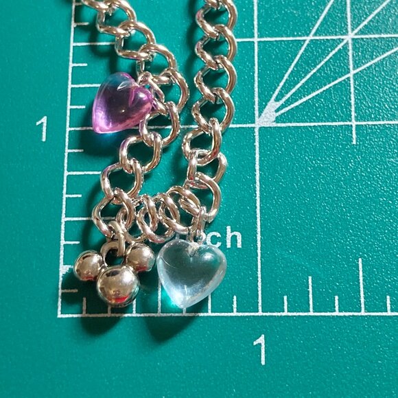 Vintage Disney Mickey Mouse Ears Charm Bracelet Disneyana Starter Silver Tone - Picture 13 of 13